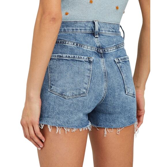 J Brand Rigid Frayed Cut Off Ultra High Rise Jules Denim Short in Chadron - Picture 6 of 12